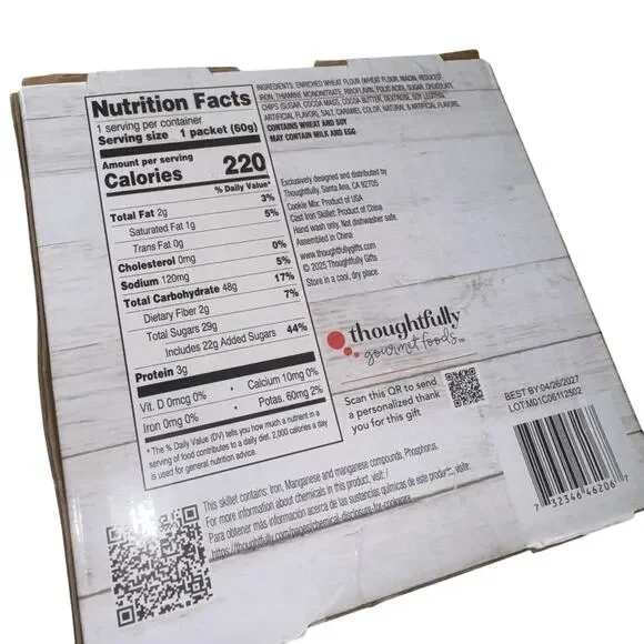 THOUGHTFULLY GIFTS SKILLET COOKIE MIX SET MINI REUSABLE PAN DESSERT KIT - Picture 5 of 7